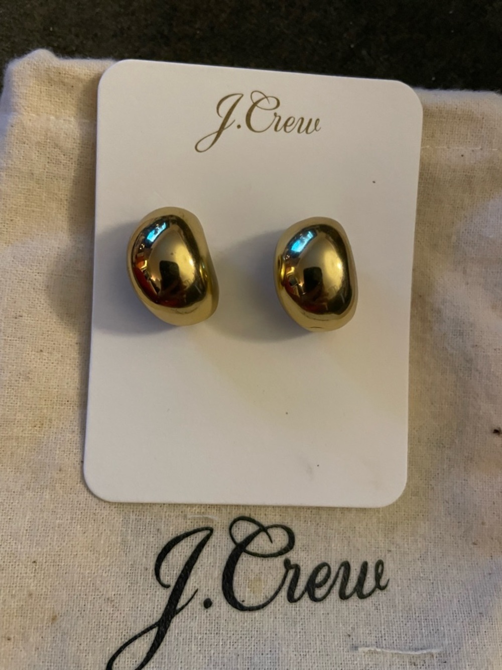 J. Crew Gold Dome Earrings